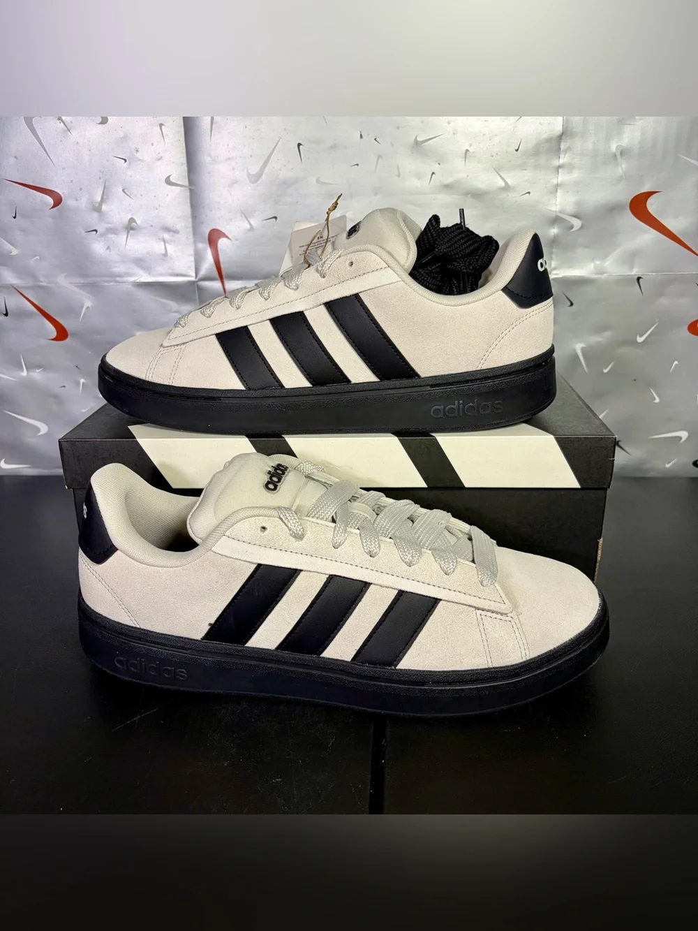 Size 13 - Adidas Grand Court Alpha 00’s 'Grey / Black' Sneakers / IH1287